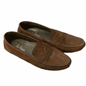 Cole Haan Croc Print Penny Loafer Chestnut 9.5